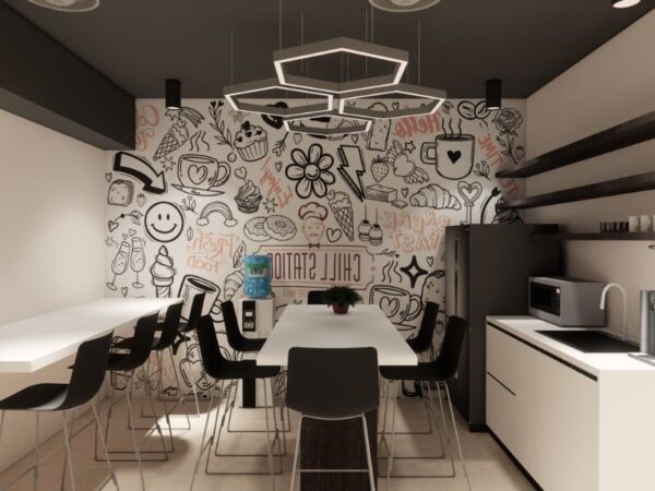 Modern office cabin partition interior design by Arts Of Edge