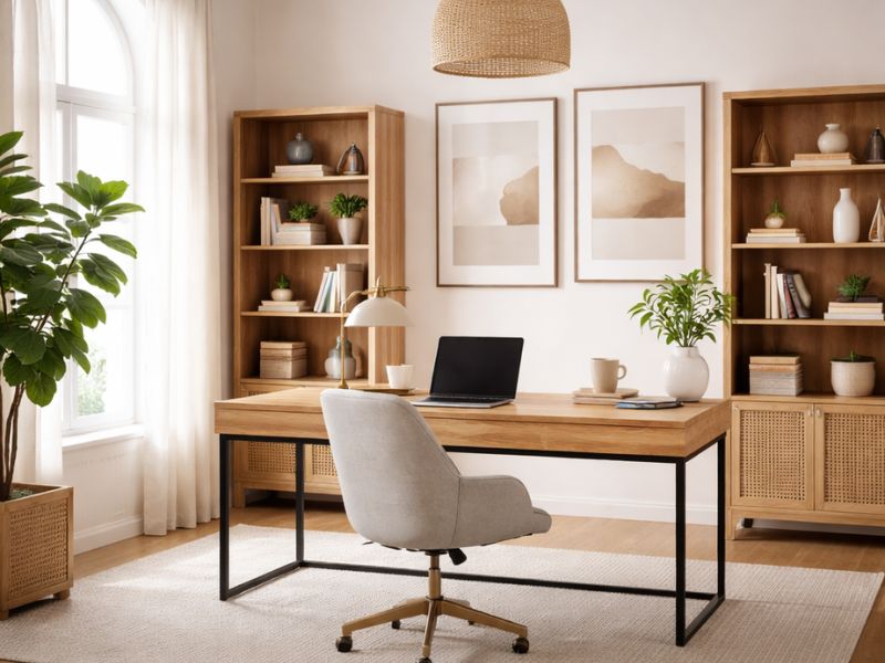 Study and home office designed by Arts Of Edge